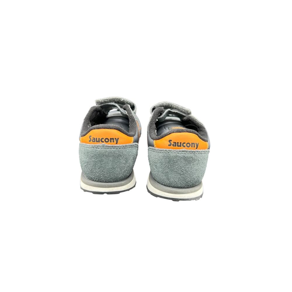🧒Saucony Kids 9M Gray/Orange Sneakers Retro Runner Y2K Sportcore Comfort - Picture 5 of 8